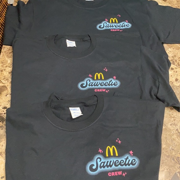 Saweetie X McDonald’s S-XL Short Sleeve Black Crew - Picture 1 of 6